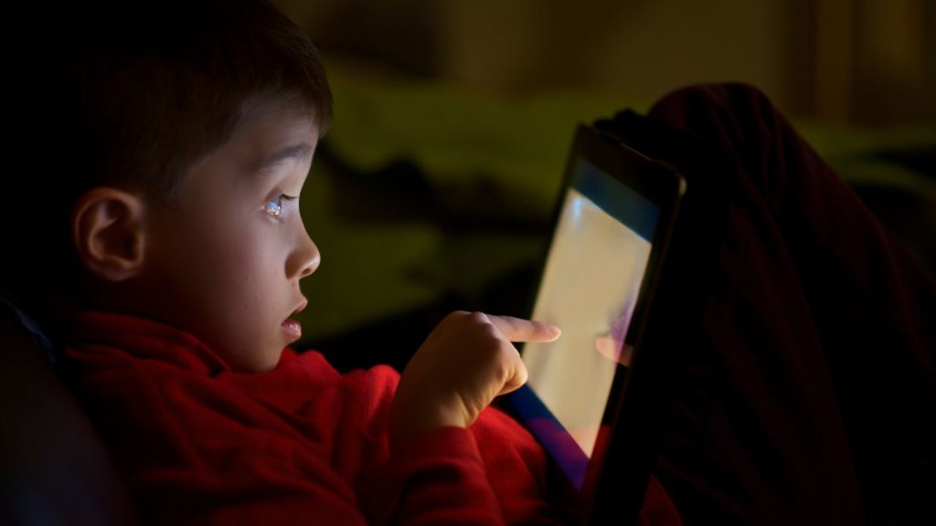 Child using iPad
