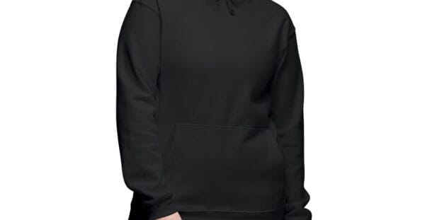 hijabi hoodie sweatshirt of black color worn by a woman